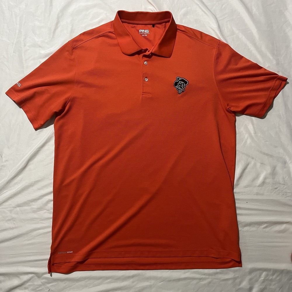 Oklahoma State Cowboys OSU Ping Golf Polo Shirt Men's 2XL Short Sleeve Orange